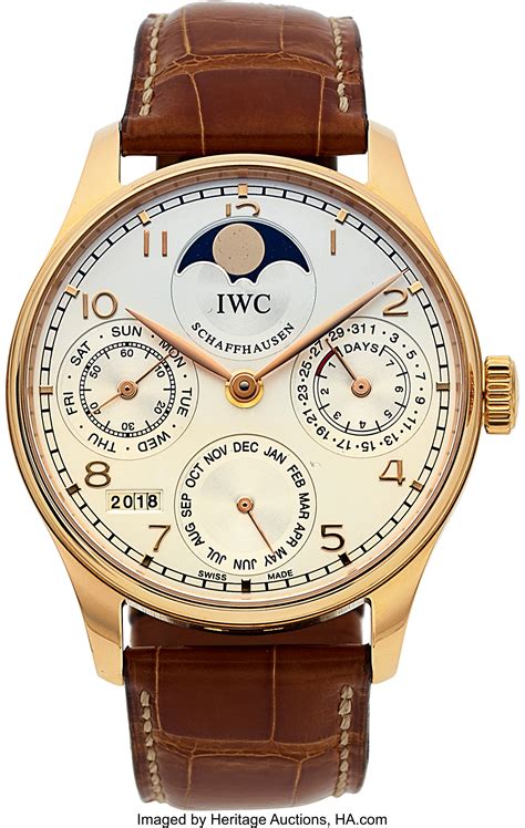 iwc rose gold portuguese perpetual calendar|IWC Portuguese Perpetual Calendar Portugieser Perpetual .